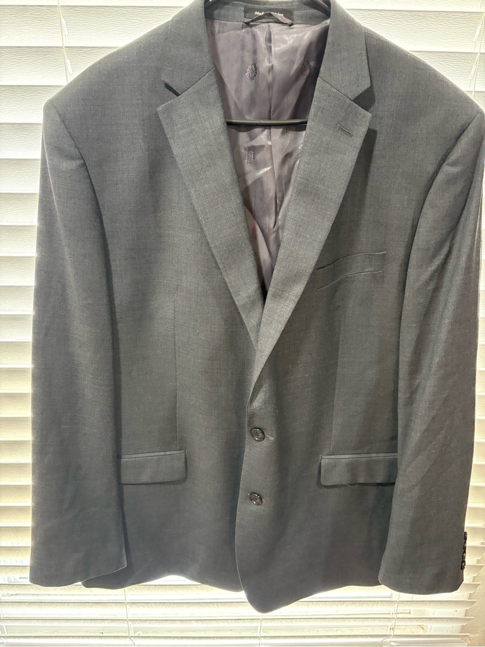 Ralph Lauren Men's Charcoal Gray Two-Button Blazer